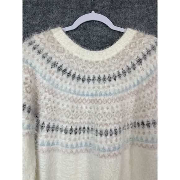 Tribal Fair Isle Sweater Eggshell Women's G/L - Picture 7 of 10